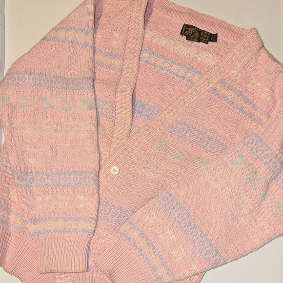 Eddie Bauer Sweaters - Eddie Bauer Vintage Pink Knit Sweater Size Small